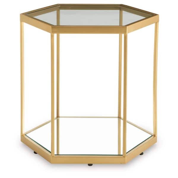 Veerwick Accent Table - Gold Finish Veerwick Accent Table - Gold Finish