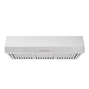 Sarela 30 in. W x 7 in. H 500CFM Convertible Under Cabinet Range Hood in Stainless Steel with LED Lights and Filter