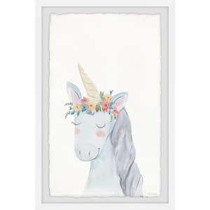 "Unicorn Flower Crown" by Marmont Hill Framed Fantasy Art Print 45 in. x 30 in.