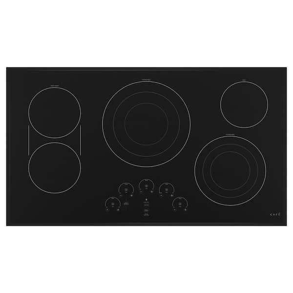 Cafe 36 in. Radiant Electric Cooktop in Matte Black with 5 Elements including Tri-Ring Power Boil Element
