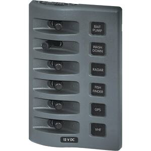 WeatherDeck 12V DC Waterproof Switch Panel - 6 Position
