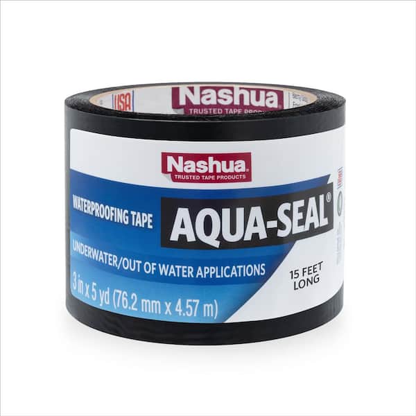 3 in. x 15 ft. (5 yds.) Aqua-Seal Waterproof Tape in Black
