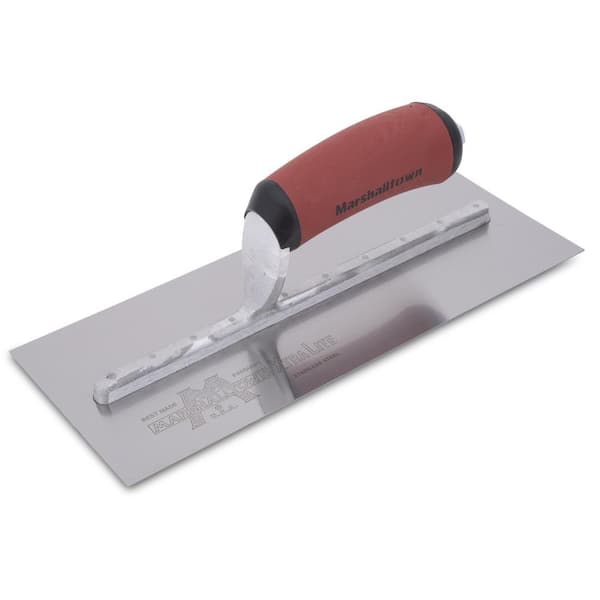 MARSHALLTOWN 11 in. x 4-3/4 in. Stainless Steel Curved Durasoft Handle Finishing Trowel