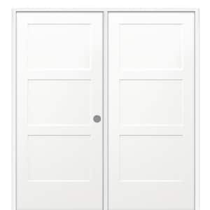 60 in. x 80 in. Birkdale Primed Left-Handed Solid Core Molded Composite Prehung Interior French Door on 4-9/16 in. Jamb