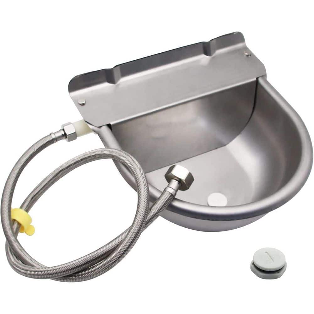 Stainless Steel Automatic Livestock Waterer Bowl with Drain Hole and Float Valve for Farm Use Feed price history on PriceWatchPro
