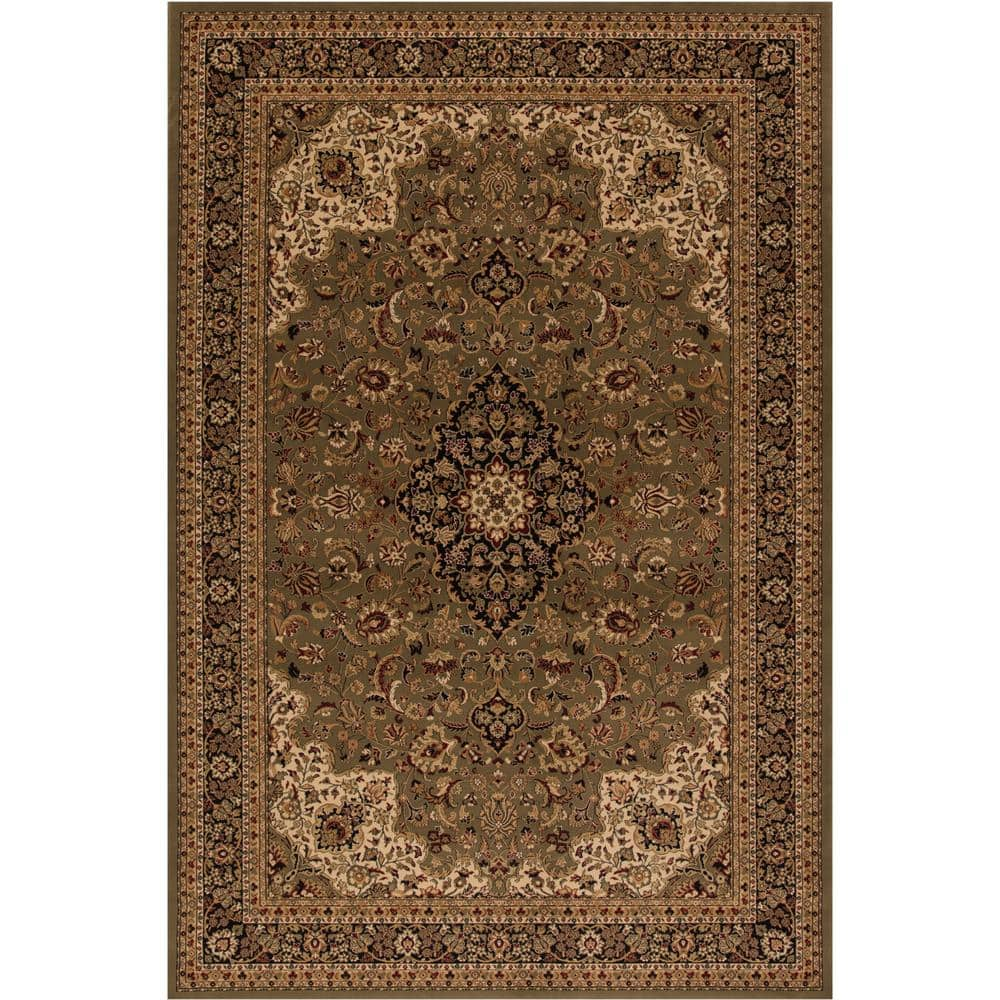 Concord Global Trading Persian Classic Green 4 ft. x 6 ft. Medallion ...