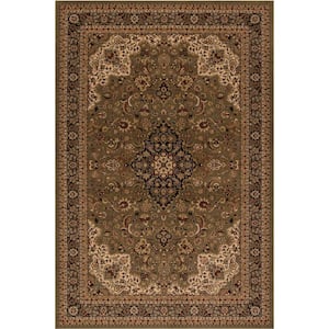 Persian Classic Green 4 ft. x 6 ft. Medallion Area Rug