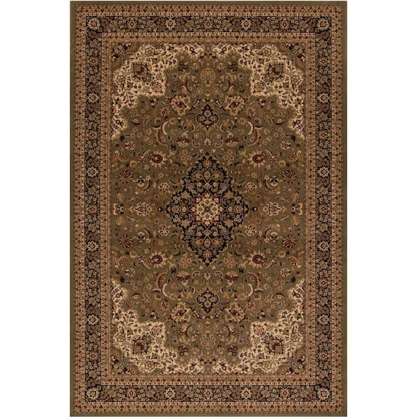Concord Global Trading Persian Classic Green 4 ft. x 6 ft. Medallion Area Rug