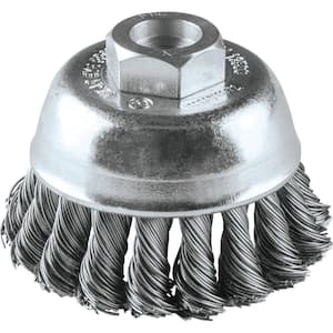 M10 x 1.25 in. x 2-3/4 in. Stainless Knot Wire Cup Brush