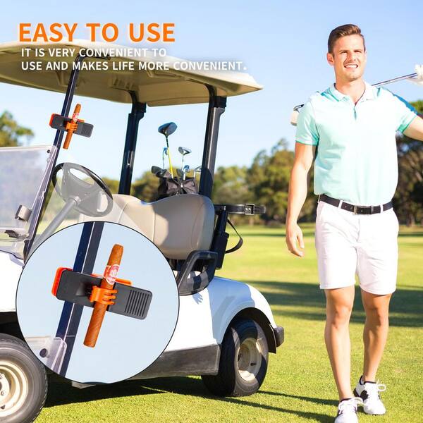 Angel Sar 3-Pack ABS Plastic Cigar Holder, Portable Golf Cart