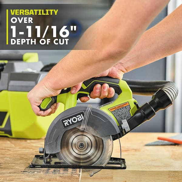 RYOBI ONE 18V Lithium Ion Kit with 2.0 Ah and 4.0 Ah Batteries Charger and Free ONE 18V Cordless 5 1 2 in. Circular Saw PSK106SB PCL500B The Home Depot