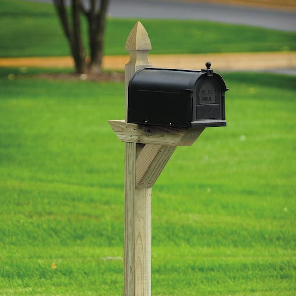 6 ft. Pressure-Treated Pine Gothic-Top Mailbox Post
