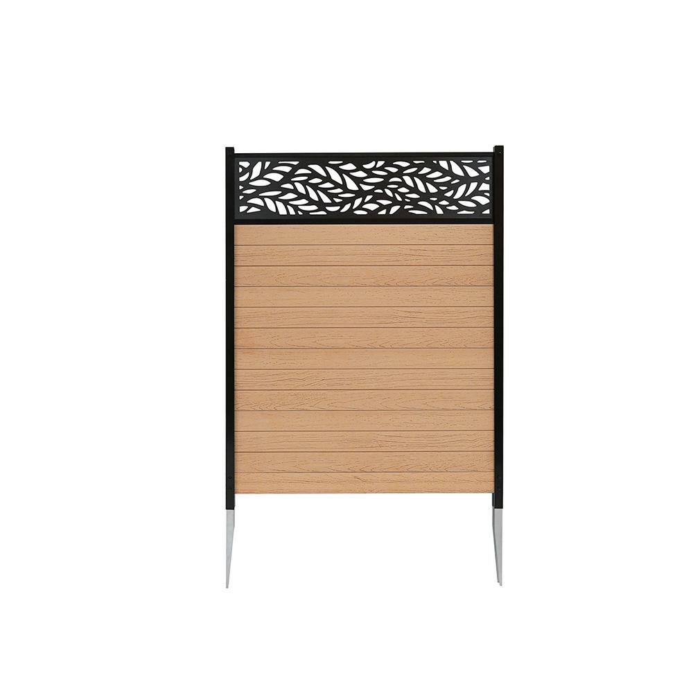 Nappa Cedar Color Vinyl Privacy Screen Kit with Laser Cut Design