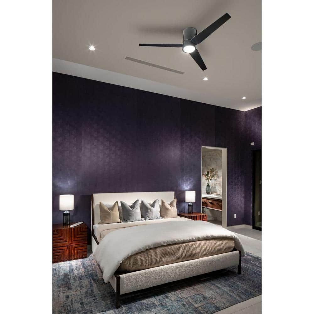 Braden 56'' Polished Chrome 3-Blade Hugger Ceiling Fan with LED Light