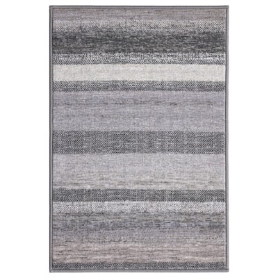 3' x 4' Double Cross Gray Southwest Rectangle Scatter Nylon Area Rug