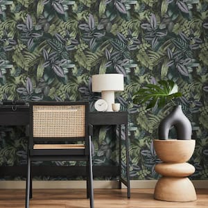 Green Living Wall Peel and Stick Wallpaper Sample