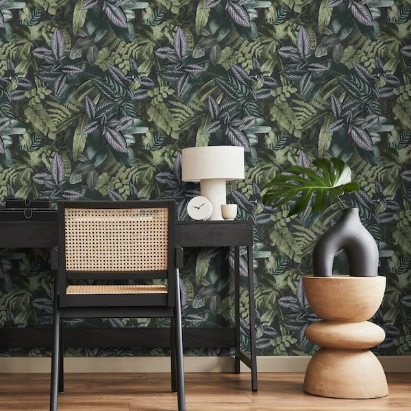 Green Living Wall Peel and Stick Wallpaper Sample