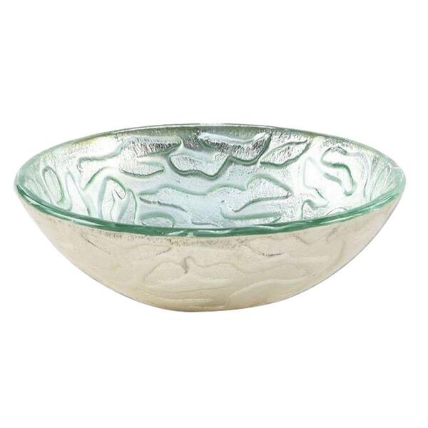 Hembry Creek Glass Vessel Sink in Silver