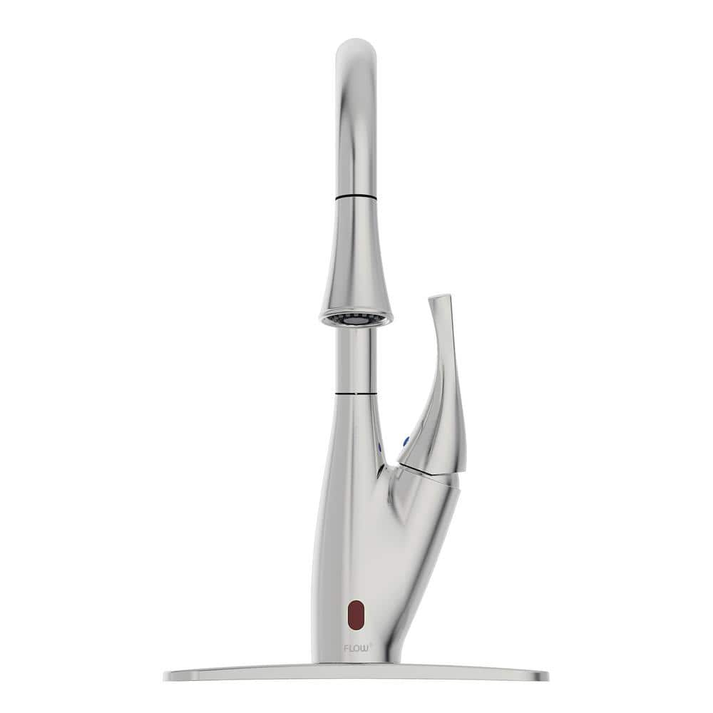 Brushed Nickel Pull-Down Kitchen Faucet with Spray