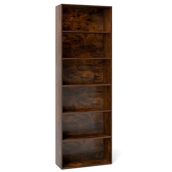 Bunpeony 6-Tier Bookcase with 6 Open Shelves and Anti-Toppling Kits ...