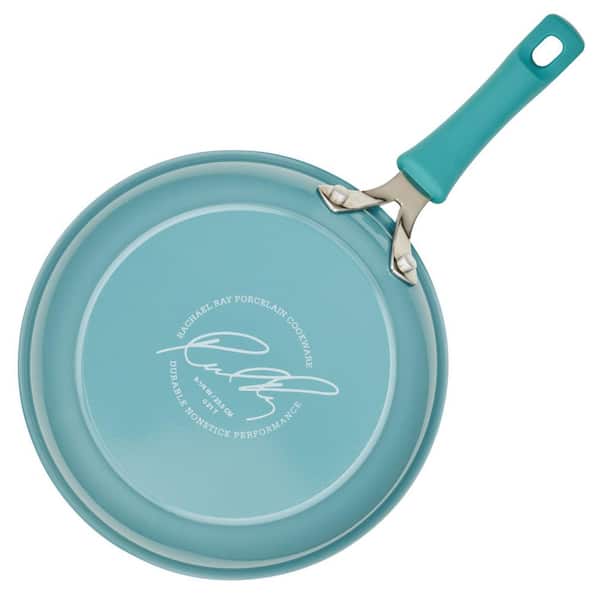 Rachael Ray Create Delicious 11pc Hard Anodized Nonstick Cookware Set Light  Blue Handles : Target