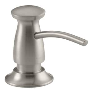 Transitional Design Soap/Lotion Dispenser in Vibrant Brushed Nickel