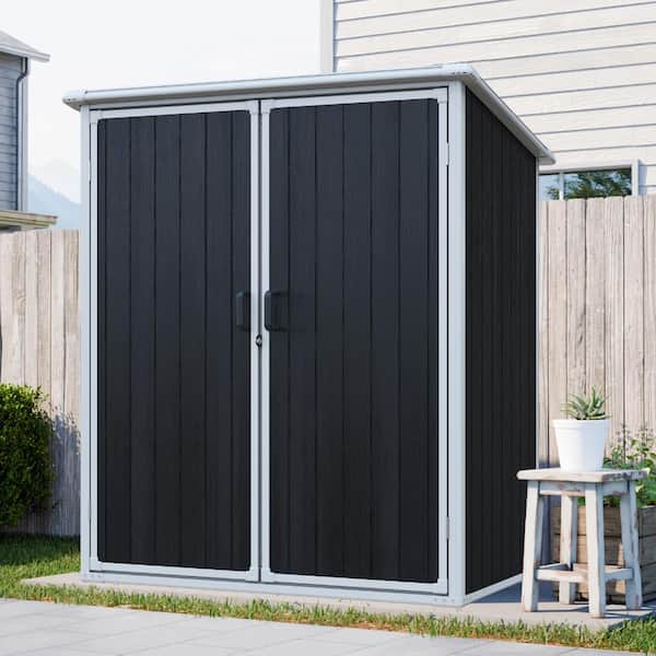 5 ft. W x 3 ft. D Outdoor Waterproof Resin Storage Shed with Lockable Doors