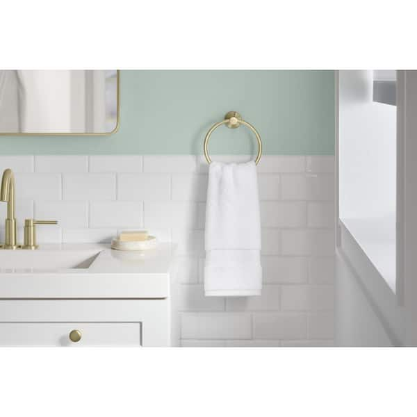 Nadir Pearl White/ Gold Bath Towel