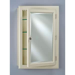 Devon 25 in. x 33 in. Recessed or Surface Mount White Large Wood Medicine Cabinet