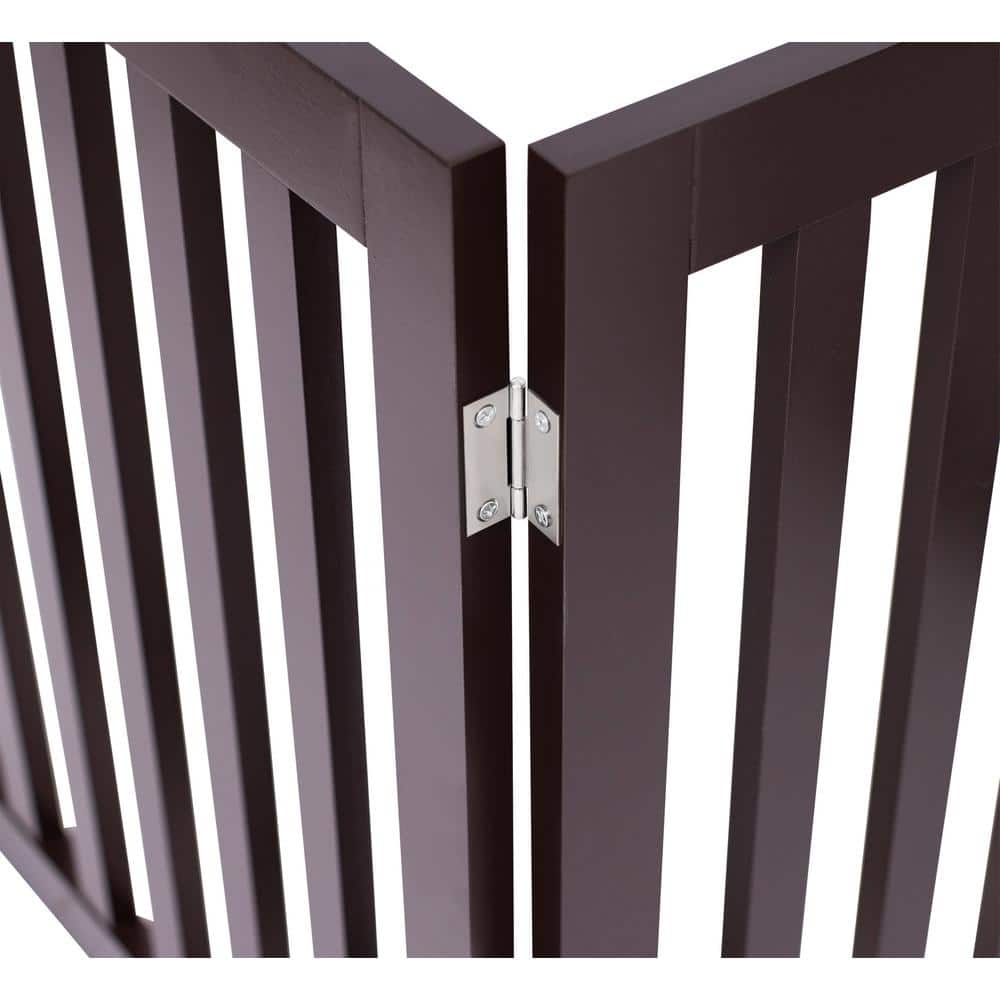 Espresso 24" Freestanding Solid Wood Pet Gate