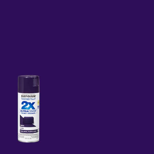 Rust-Oleum Painter's Touch 2X Ultra Cover Gloss Purple Paint+Primer Spray  Paint 12 oz