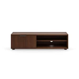 Merge 54 in. Brown Walnut Entertainment TV Stand Console Fits TVs up to 63 in.