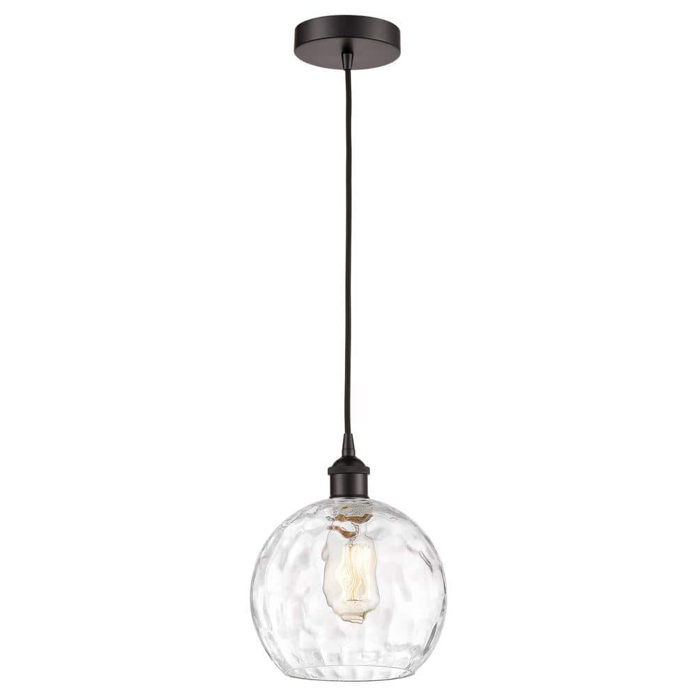 Athens Oil Rubbed Bronze Mini Pendant with Clear Glass Globe Shade