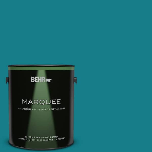 BEHR MARQUEE 1 gal. #PPU13-01 Caribe Semi-Gloss Enamel Exterior Paint & Primer