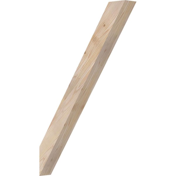 Ekena Millwork 3 1/2"W x 24"D x 36"H Traditional Smooth Knee Brace, Douglas Fir