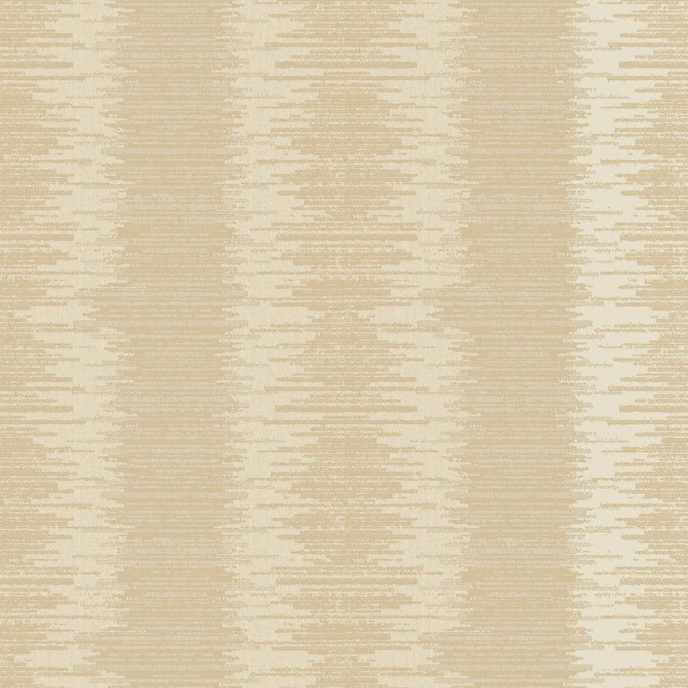 Metallic FX Beige Layered Stripe Non-Woven Paper Wallpaper