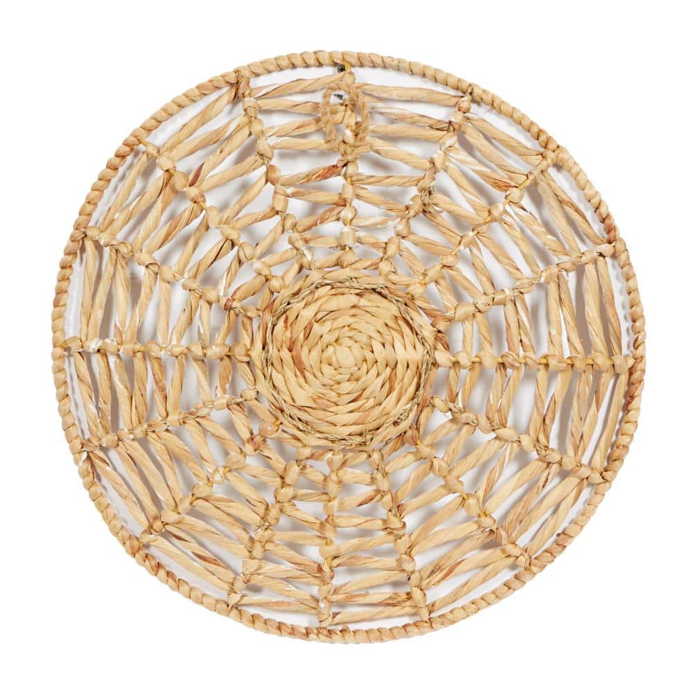Cream Seagrass Handmade Woven Circular Wall Basket Set
