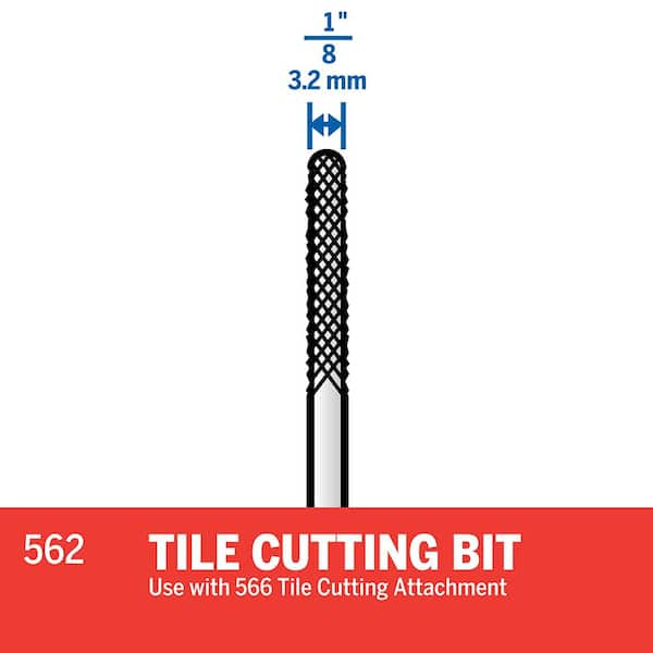 1/8 in. Rotary Tool Steel Tile Cutting Bit for Ceramic Tile