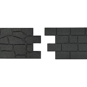 24 in. x 12 in. x 5/8 in. Black Interlocking Dual-Sided Rubber Paver (60-Pack)
