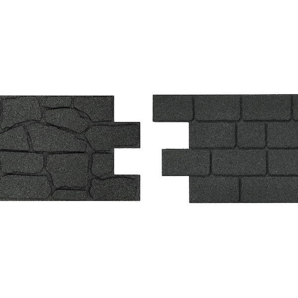 24 in. x 12 in. x 5/8 in. Black Interlocking Dual-Sided Rubber Paver (9-Pack)