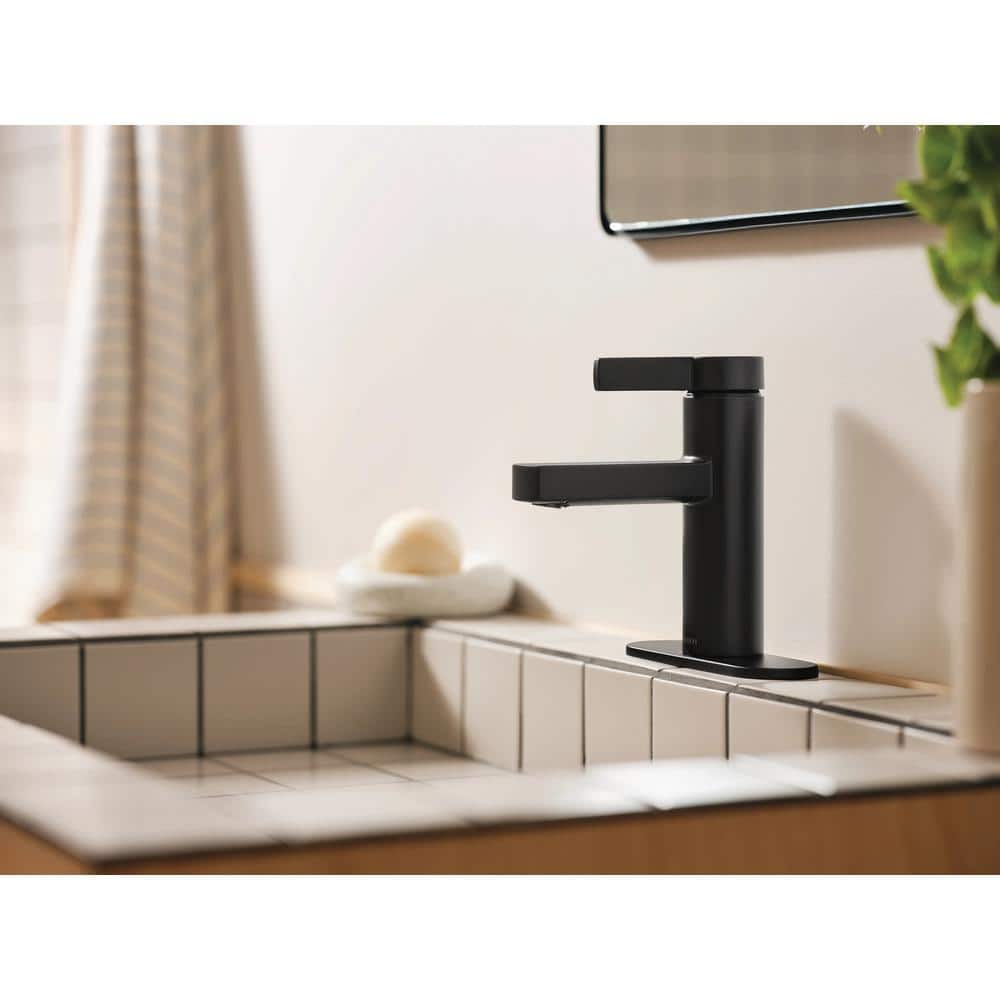Moen Matte Black Modern Single Handle Bathroom Faucet