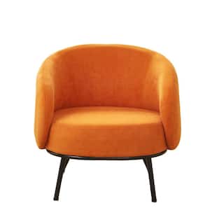 Monahan Red Orange Velvet Arm Chair