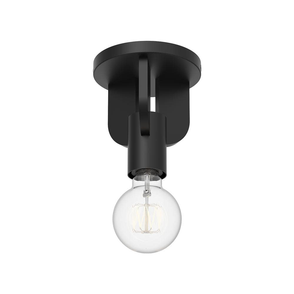 Claire Matte Black Semi-Flush Mount Light Fixture