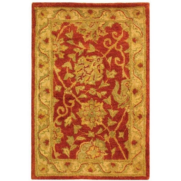 SAFAVIEH Antiquity Rust Doormat 2 ft. x 3 ft. Border Speckled Area Rug