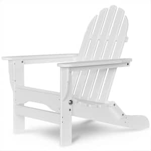 Icon White Plastic Folding Adirondack Chair