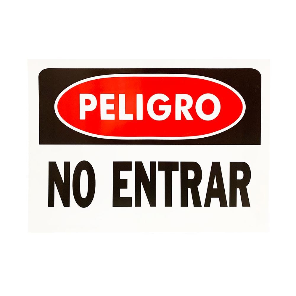 Everbilt 10 in. x 14 in. Plastic Peligro No Entrar Sign 41475 - The ...