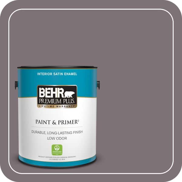 BEHR PREMIUM PLUS 1 gal. #BNC-30 Enigmatic Satin Enamel Low Odor Interior Paint & Primer