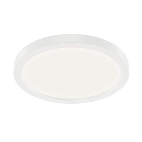 Ara Integrated LED 9 in. Round Edge-Lit Canless Recessed Light for Kitchen and Bathroom Ultra Thin White 3000K (1-Pack)