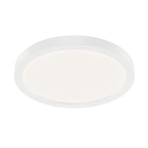 Ara Integrated LED 9 in. Round Edge-Lit Canless Recessed Light for Kitchen and Bathroom Ultra Thin White 3000K (1-Pack)