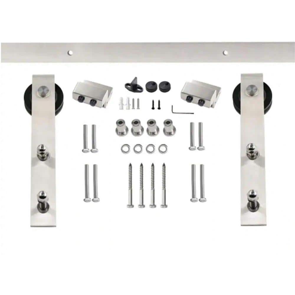 Delaney Black Barn Door Hardware Kit with 8' Track